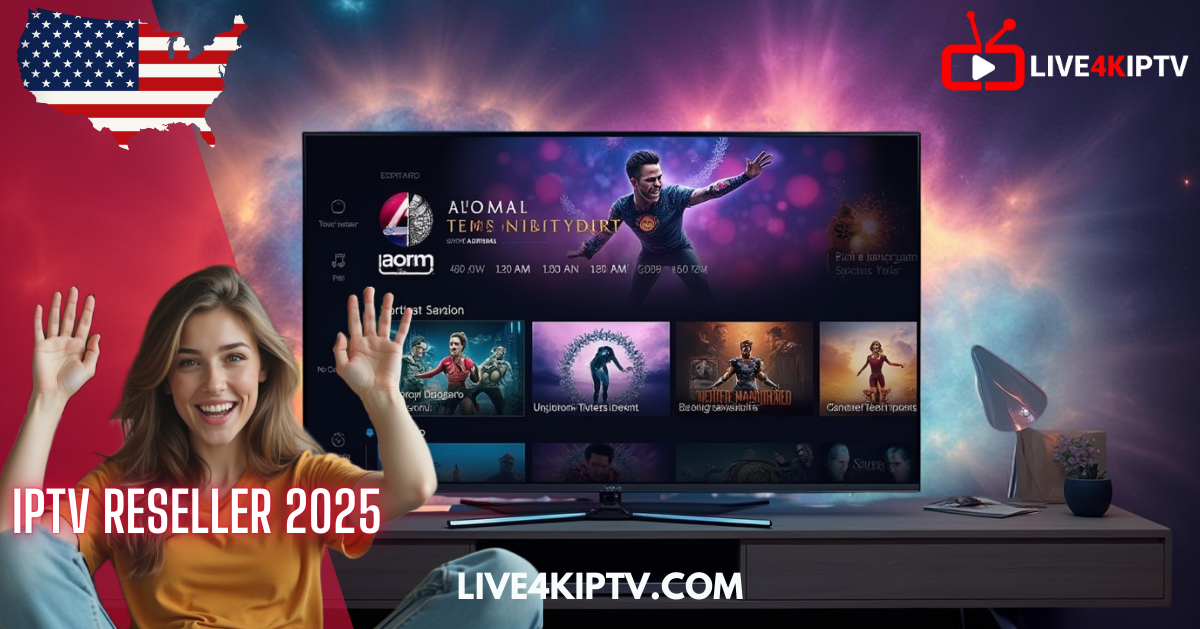 Young IPTV reseller celebrating success with Live4KIPTV in the USA in 2025.