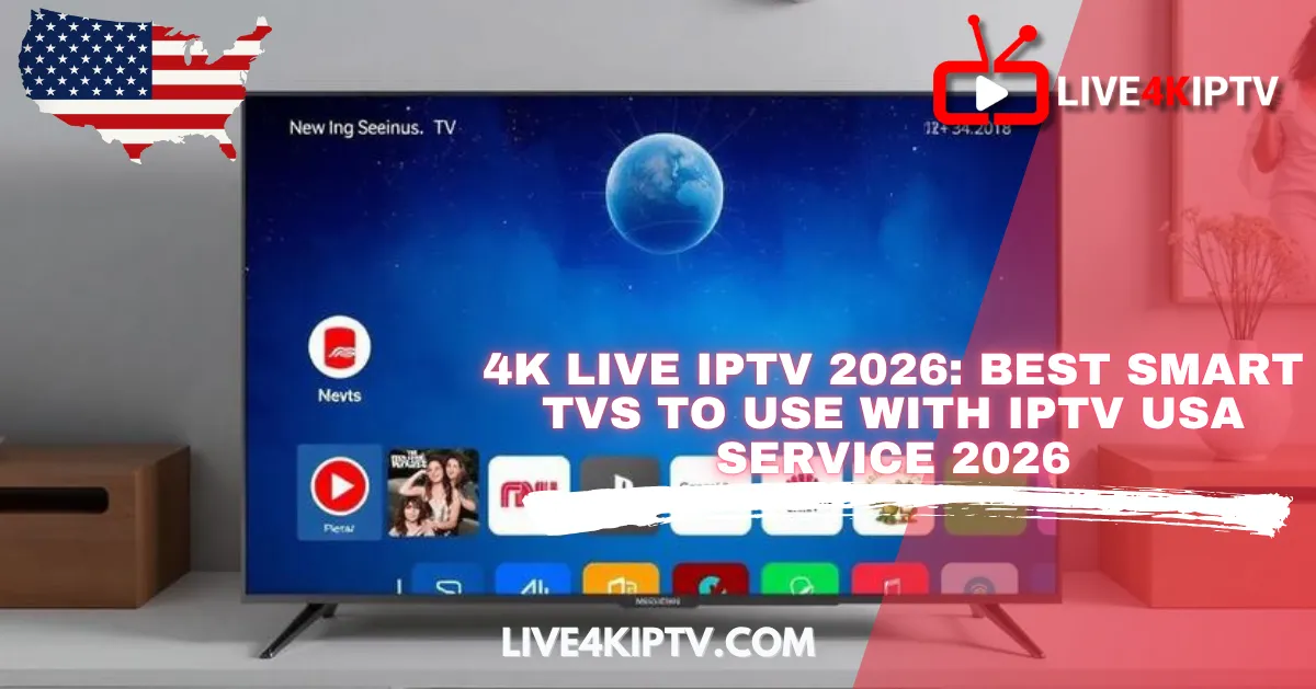 4K Live IPTV 2026: Best Smart TVs to use with IPTV USA service 2026